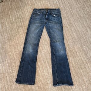 7 For All Mankind Dark Blue Flare Jeans